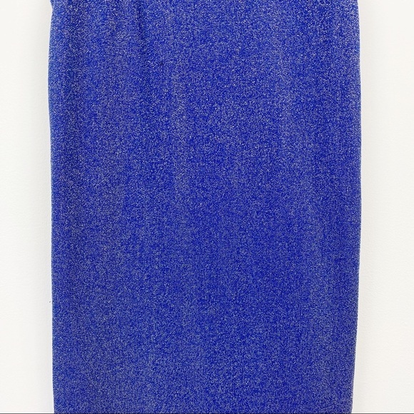 BEBE‎ Blue Turtleneck Sleeveless Racerback Dress PS - Picture 4 of 13